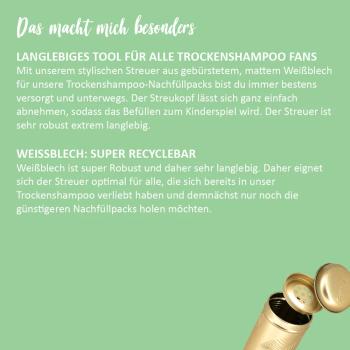 Streuer für Trockenshampoo